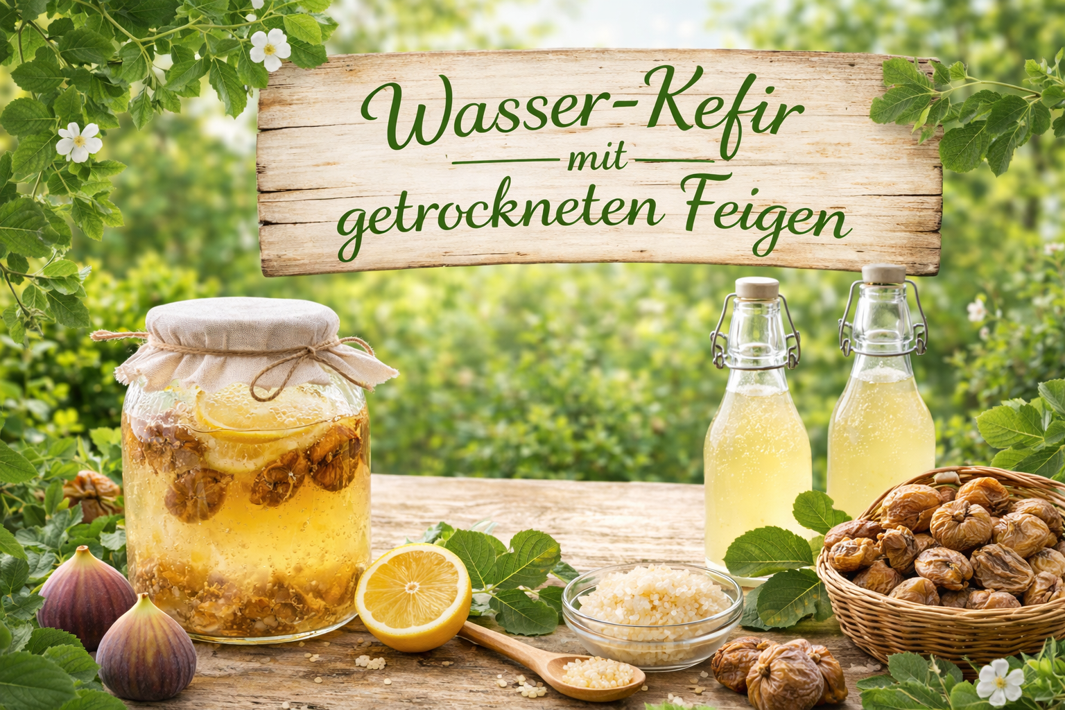 Wasser-Kefir mit Feigen fermentieren - Rezept & Anleitung 1 Wasserkefir getr Feigen